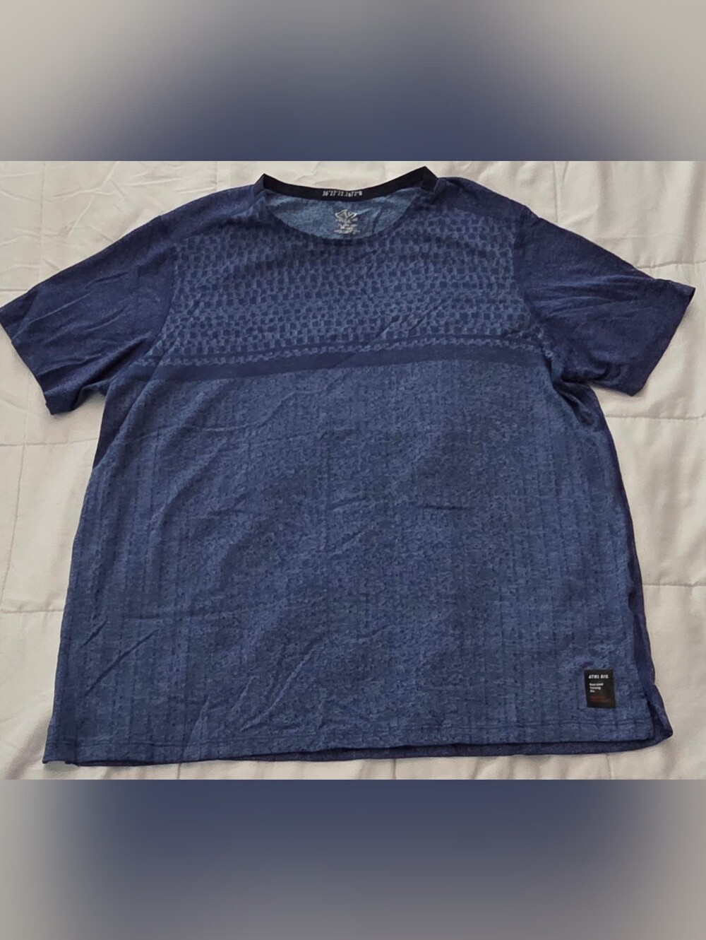 Athletic Works KID XL HUSKY Dark Navy Short-Sleeve Crew Tee
